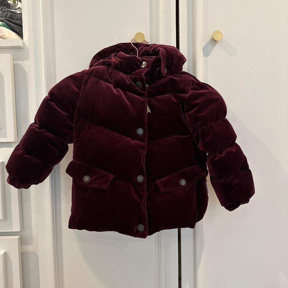 Mini a Ture Velvet Jacket, Plum